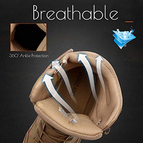 Einplus Military Tactical Boots Breathable Lightweight Mens Army Jungle Boots With Side Zipper Combat Durable Working Shoes #TOP2