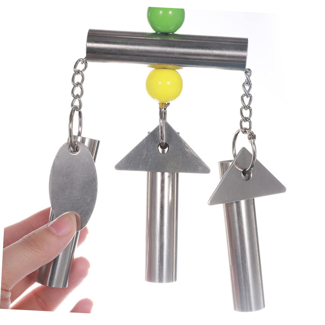 DOITOOL 3pezzi Giochi Per Uccelli Acciaio Inossidabile Con Campanella Giocattolo Appeso Per Pappagalli Per Cage Decor e Divertimento Del Tuo Pet