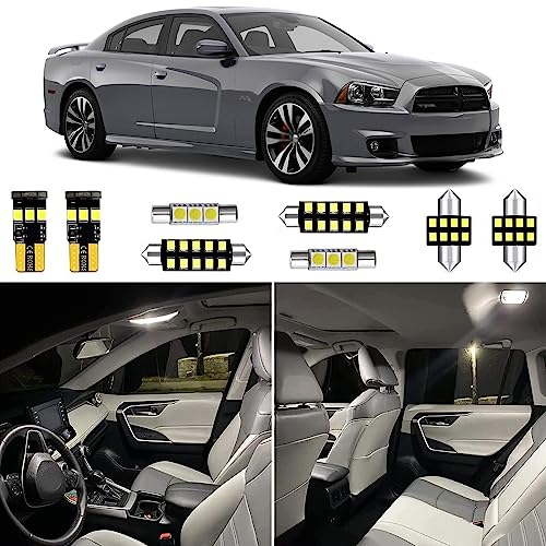 Kit de luces interiores LED blancas para Dodge Charger miniatura 1