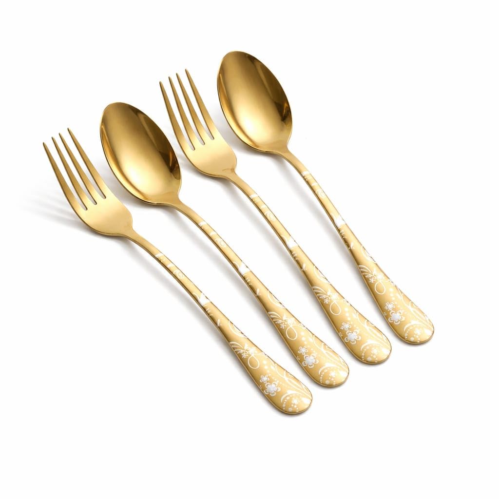 Matte Black Spoon & Fork Set - Stainless Steel Cutlery -31 Matte Black Spoon & Fork Set - Stainless Steel Cutlery -31