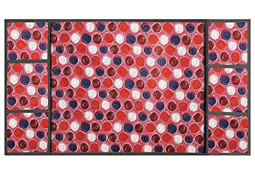 Image of Stylista Refridgerator top Cover Suitable for Samsung RT30C3442S9 /HL, 256 Liter Fridge, Dimension (WXD) 65x111 CM, Abstract Pattern Pink