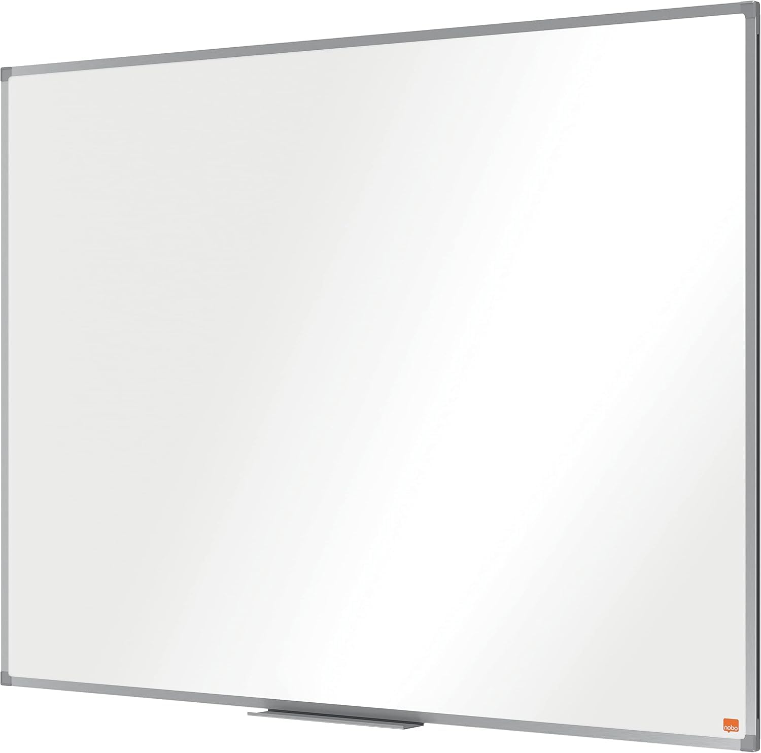 Nobo 1915464 - Pizarra Magnética de Acero, 120 x 90 cm, para Notas Borrables en Seco con Marco de Aluminio y Bandeja para Rotuladores, para Montar en la Pared, para Oficina, Hogar o Aula