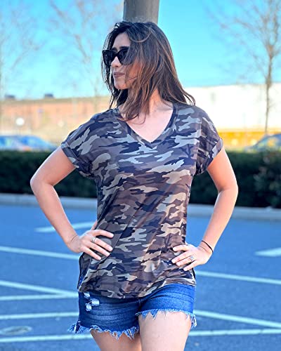 GOOTUCH Womens Summer Tops Tie Dye Short Sleeve Shirt V Neck T Shirts Casual Loose fit Blouses2