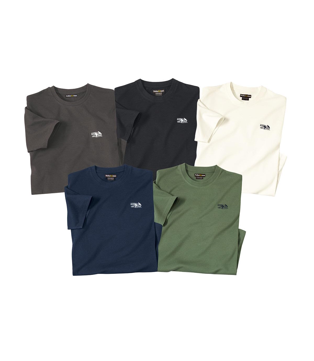 ATLAS FOR MEN - Pack of 5 Men's Atlas T-Shirts - 4XL