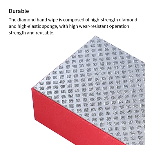 Image of 4Pcs Diamond Hand Polishing Pads Diamond Sanding Pads Diamond Sanding Block Sponge Backing Diamond Polishing Pad for Glass Tile Stone Concrete Granite(SIZE:60#, 100#,200#,400#)