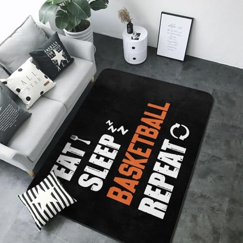 Tapete Eat Sleep Basketball Repeat 80x58 in