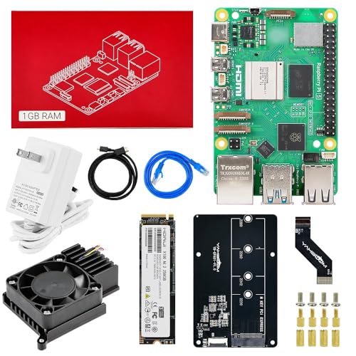 Image of Yahboom Pi 5 1GB Starter Kit with 27W 5.1V /5A Power Adapter with Pcie to M.2 Adapter 256GB SSD Linux System