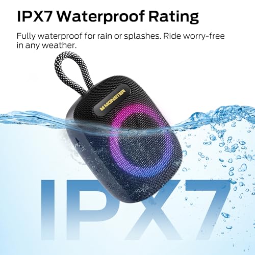 Monster S300 Portable Bluetooth Bike Speaker, IPX7