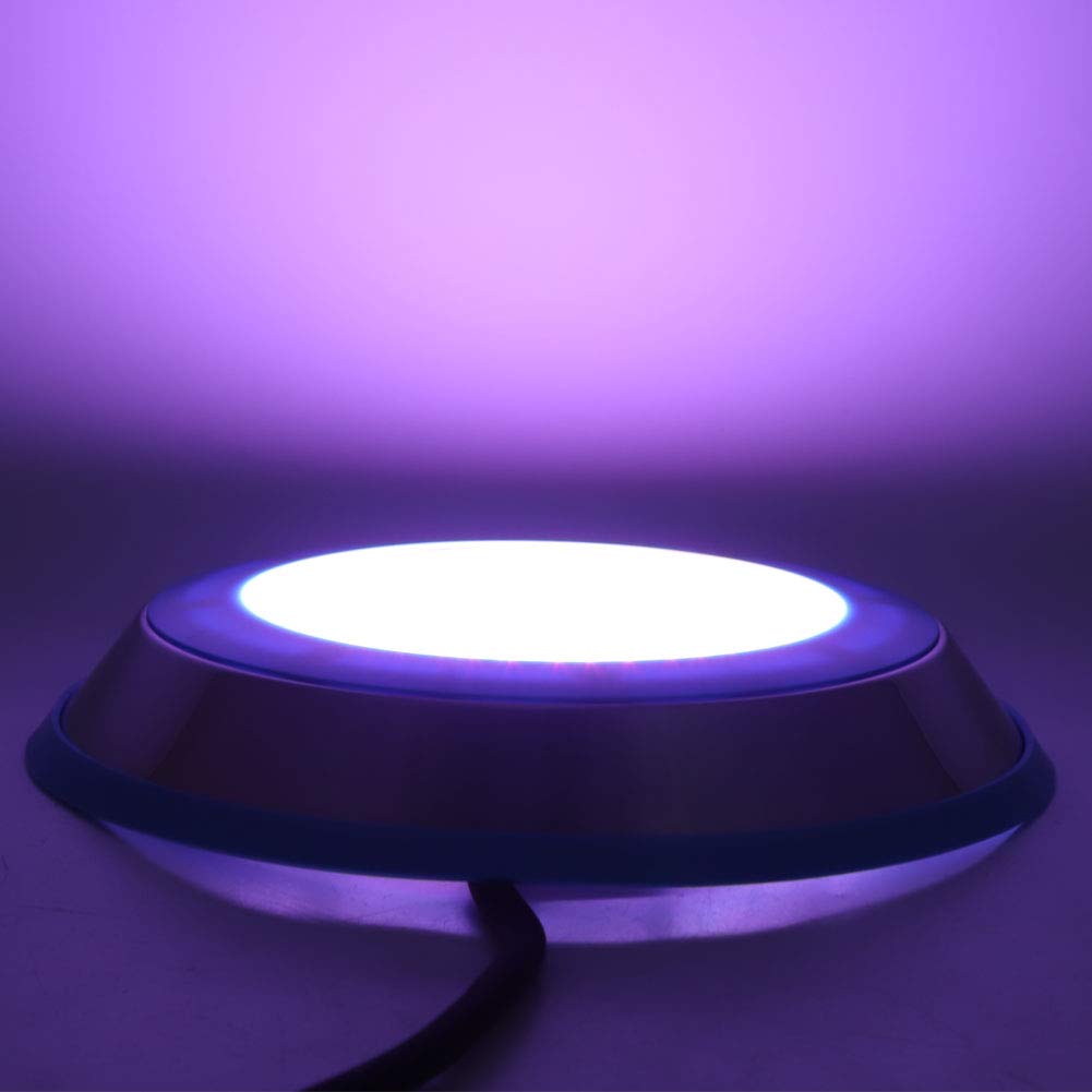 Luce Subacquea a LED AC12V, faretto per Fontana per Piscina in Acciaio Inossidabile RGB IP68 con Telecomando, Opzione di Alimentazione 18W/35W per Piscine, fontane e acquari (18 W)