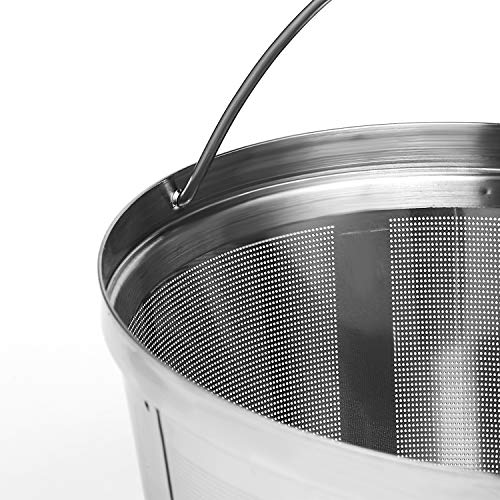 Reusable Coffee Filters 8-12 Cups Permanent Basket Metal filter Washable Compatible with Ninja Mr. Coffee Black & Decker Coffee Maker Filter Parts BPA-free(NOT Fit Cuisinart & Hamilton Beach & BUNN) - Thumbnail 4