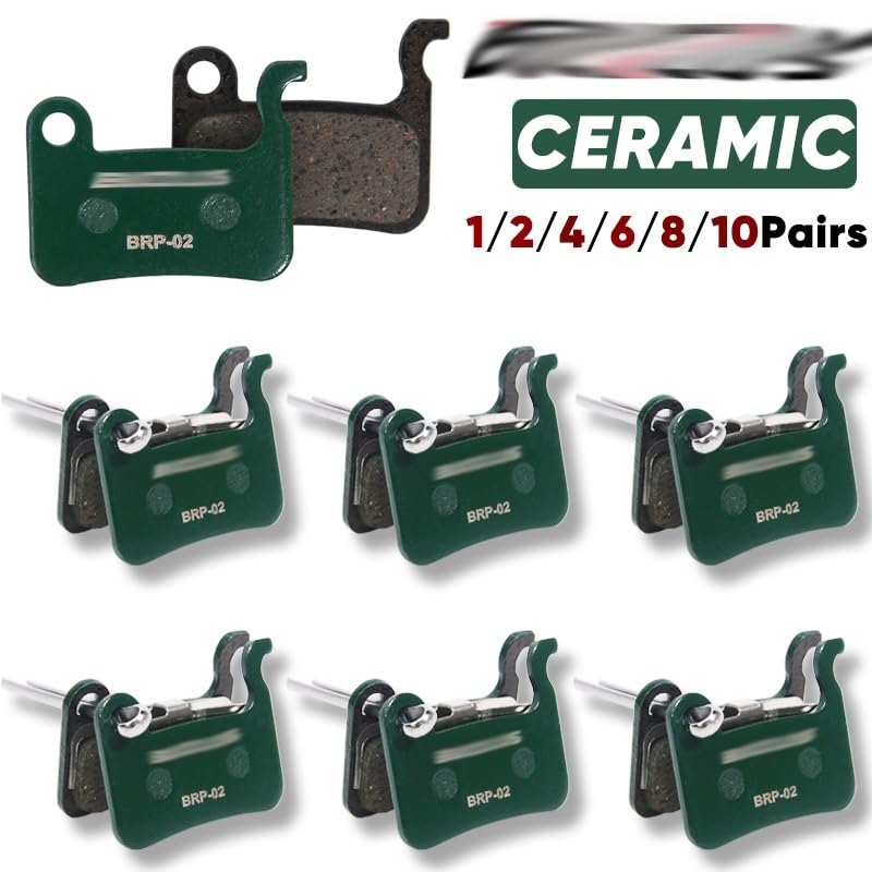 Pastillas de Freno de Disco hidráulicas de cerámica, compatibles con A01S M06 M07, Pastillas de Freno de Bicicleta de Carretera, Resistentes al Desgaste(Ceramic 10Pairs)