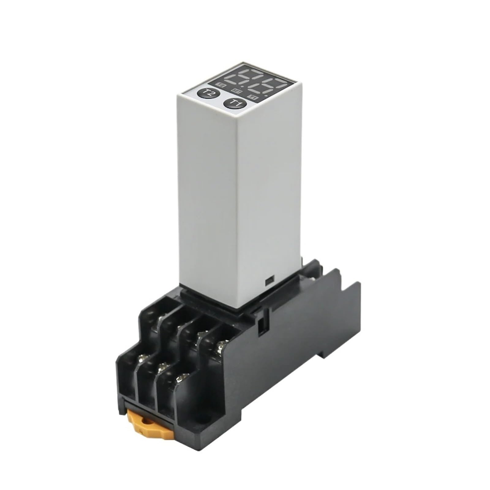 Relè temporizzato Digitale 0,1S-990H Ritardo accensione Ritardo Ciclo spegnimento Multimodale 12V 24V AC 220V con Base Presa 4NO4NC Ritardo ciclico(MG2T-4E2)