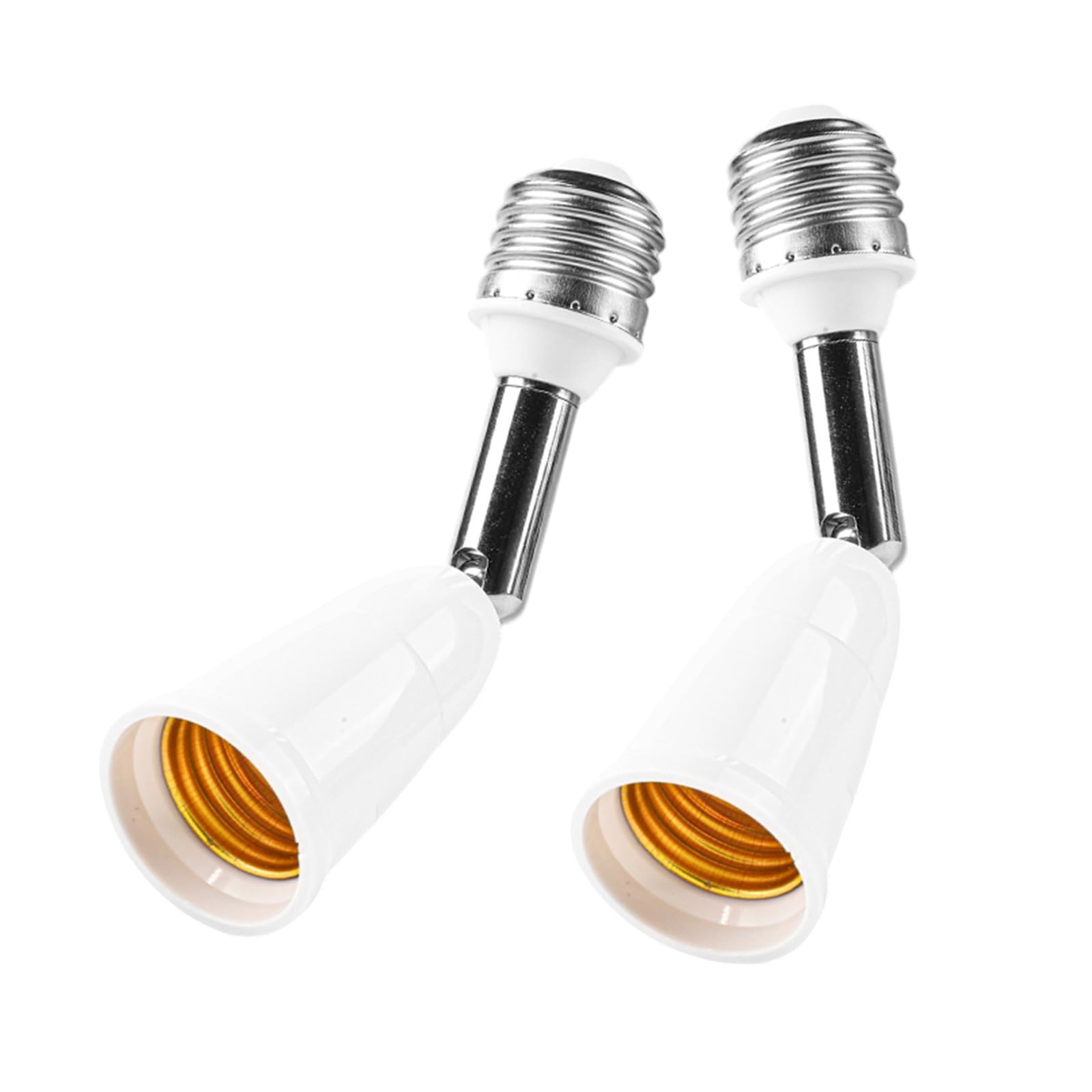 Msioytog Flexible E27 Socket Converters for Recessed Lighting and Decorative Bulbs with Rotation Adjustable Corner Lamp Holder