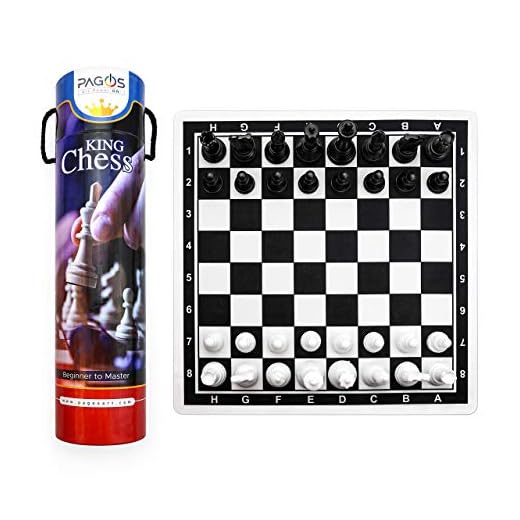 Pagos Chess Set - Portable Travel Chess Board Game Sets with - Beginner Chess Set for Kids and Adults