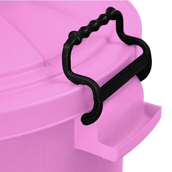 ORGANIZED 90L Heavy Duty Plastic Bin with Clip Lock Lid for Durable Storage and Waste Bin for Garden Animal Feed and Recycling Food Grade Weather Resistant Container - Pink