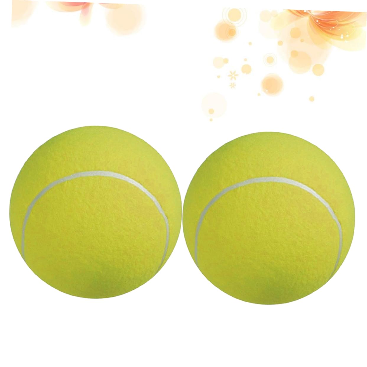 iplusmile 2pezzi Palla Da Tennis Gigante Da Gonfiabile Giocattolo Per Animali Domestici Esterno in Gomma Flessibile