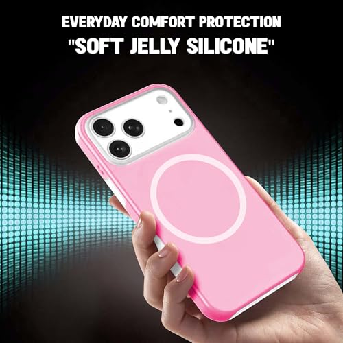 Image of Kratos Soft Silicone Case Cover Compatible with iPhone 17 Pro - Everyday Comfort Protection, Wireless Magnetic Charging Case with Raised Edge Camera & Screen Protection, Shock-Resistant Design