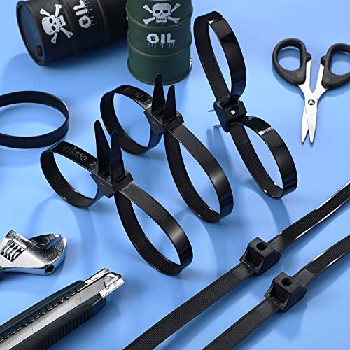 30 Pieces Zip Tie Cuffs Flex Cuffs For Law Enforcement Nylon Double Zip Handcuffs Dual Clamp Cable Ties Heavy Duty Hand Cuffs, Strength:250 Lbs, Length:19.7 Inch #TOP6