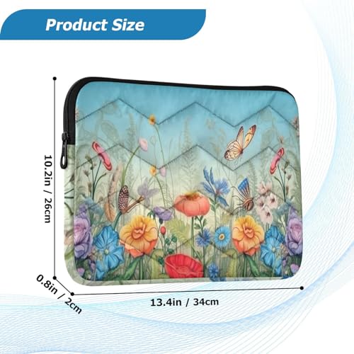 Funda para laptop 13-14 pulgadas con diseño floral miniatura 3