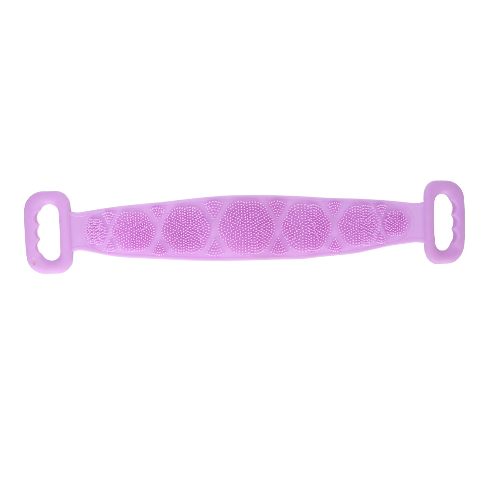 Cryfokt Scrubber per la Schiena in Silicone a Doppia Faccia con Funzione di Massaggio per Bambini Anziani, Strumento di Pulizia Esfoliante Dal Design Ergonomico (PURPLE)