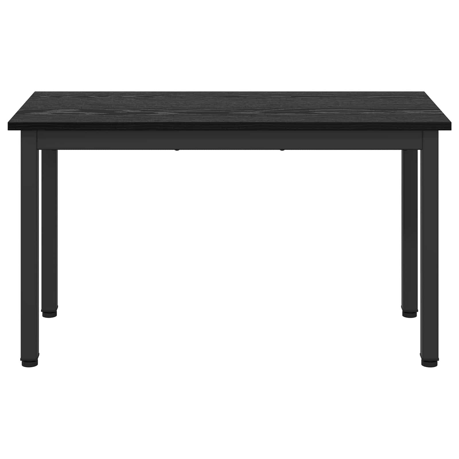 Ławka czarna o wyglądzie dębu wykonana z materiału drewnopochodnego z metalowymi nogami 80 x 35 x 45 cm, wytrzymała ławka do siedzenia do jadalni i salonu, zajmuje mało miejsca, łatwa w