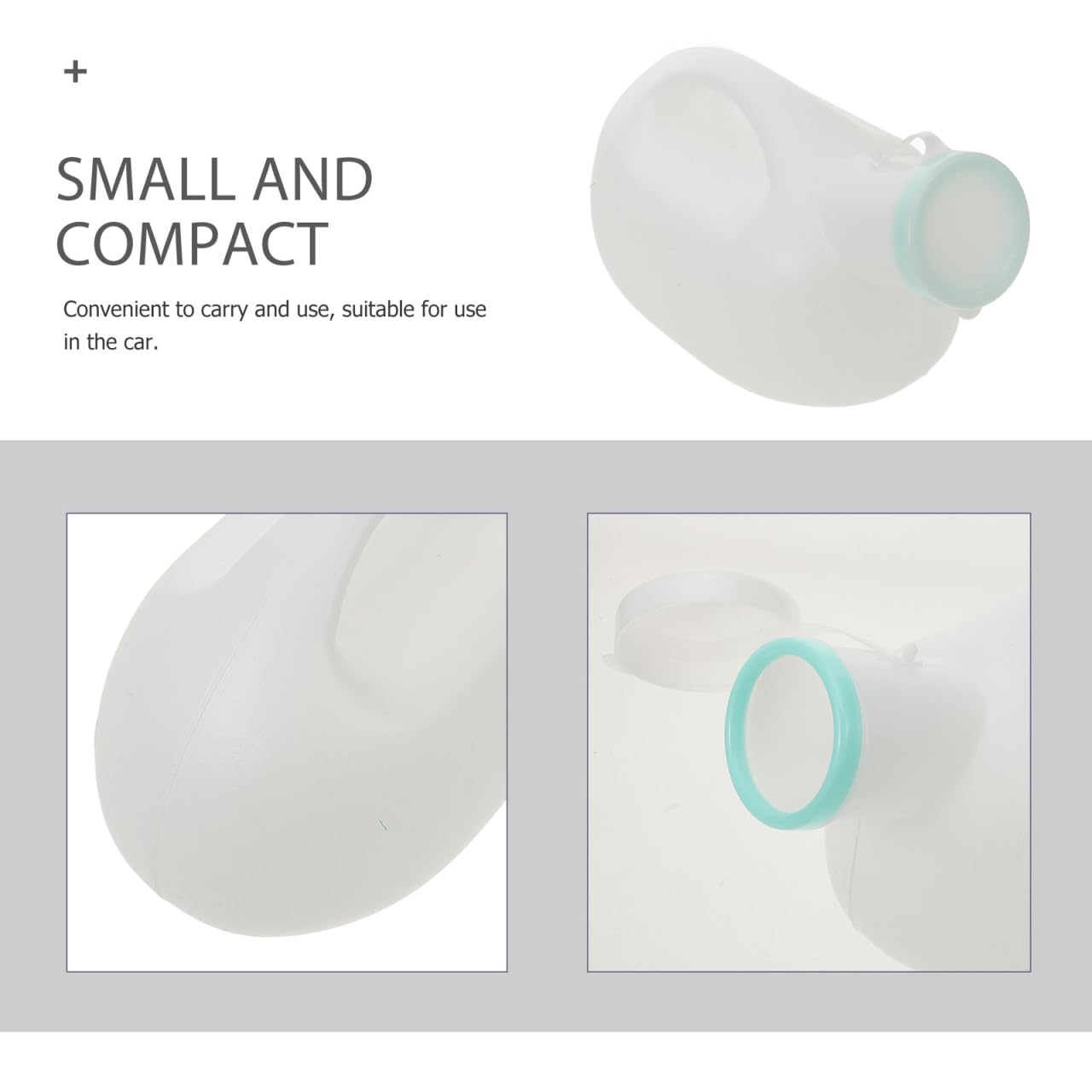Garneck Orinal Portátil para Hombres 2000Ml Botella para Orinar Tapa Hermética Urinario Grande de Plástico para Viajes Camping y Suministros para Pacientes
