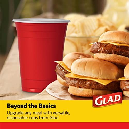 Glad Everyday Disposable Plastic Cups, Red, 18 Oz, 40 Count - image 4