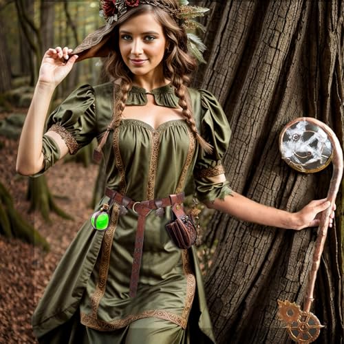 Medieval Belt Renaissance Belt Medieval Bag Accessories Faux Leather Belt Pouch Skirt Hikes Vintage Christmas Gifts3