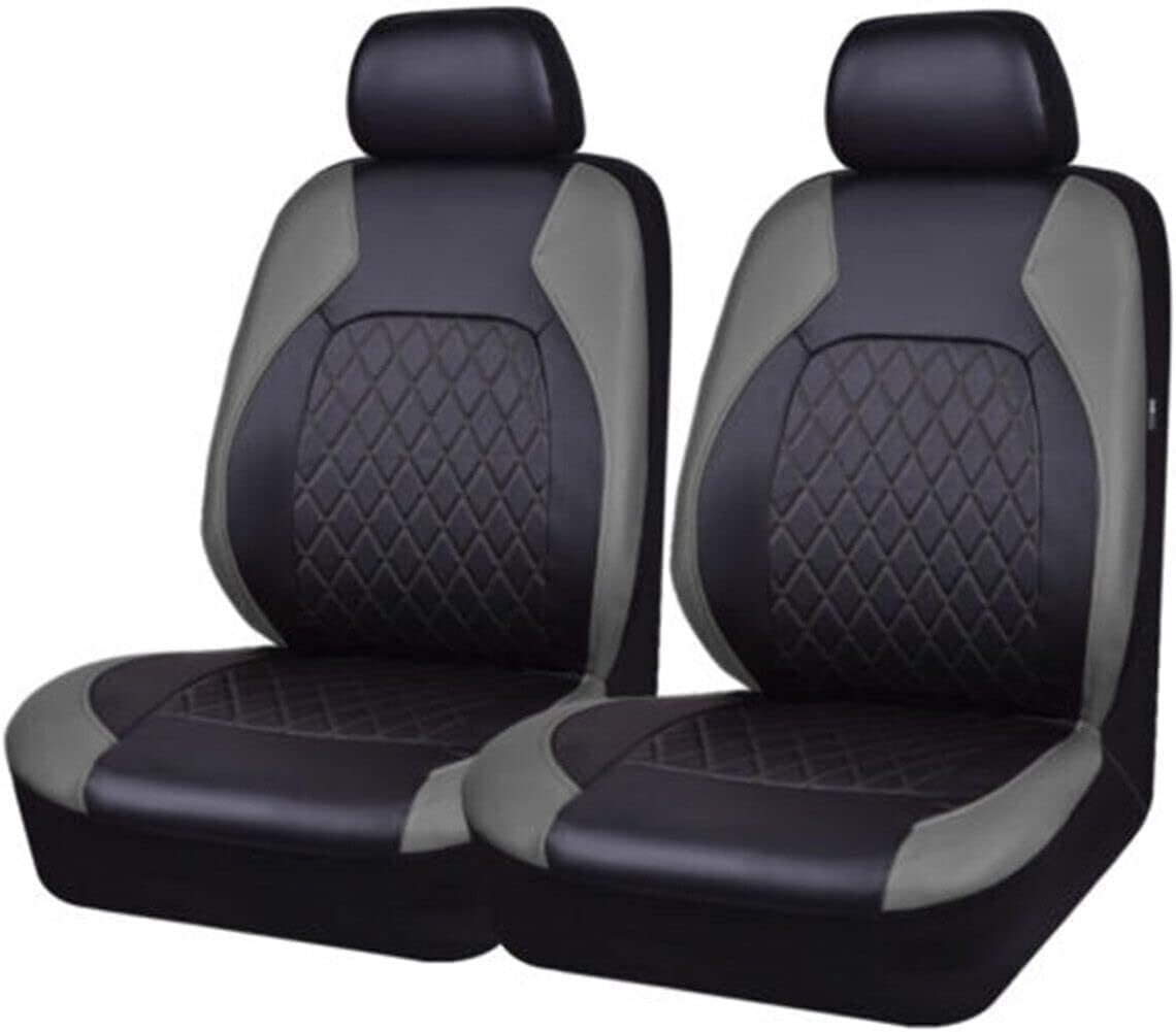 Car Seat Covers for Dodge Journey 1. Generation 2008-2016 2017 2018 2019 2020, 9 Pcs Full Sets Leather Non-Slip Waterproof Breathable Seat Protector Interior Accessories,Grey, normal