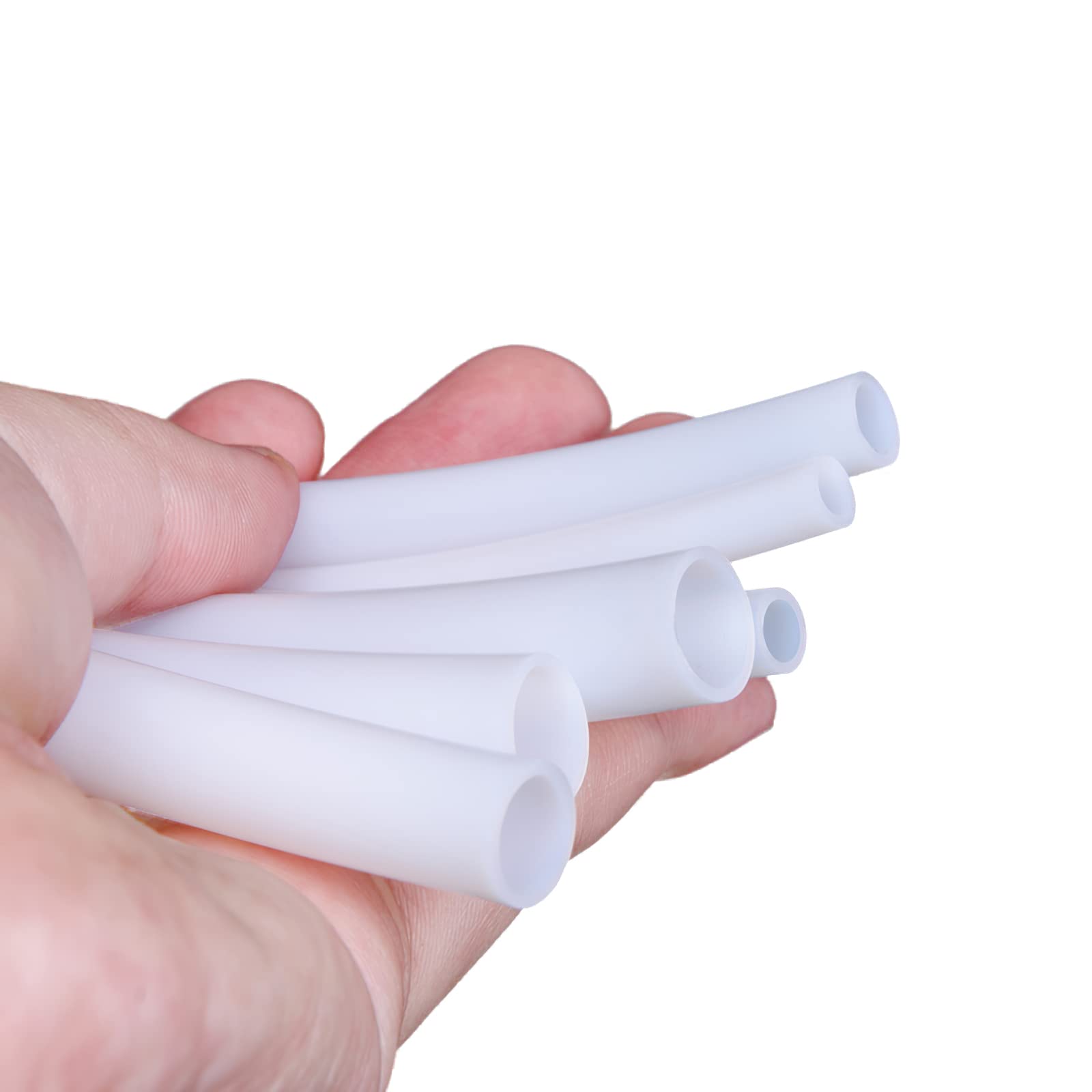TEN-HIGH 5m PTFE-Schlauch,Transparenter Teflonschlauch（4mm Innendurchmesse x 6mm OD）Hitzebeständig Luftschlauch Teflon Tube Weit Verbreitet in Chemikalien, Ventilen Und 3D-Drucker