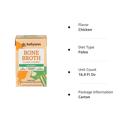 Miniatura 7 de Dr. Kellyann Caldo de hueso de pollo bajo en sodio, 16.9 FZ