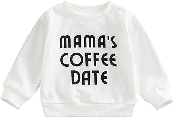 Toddler Sweater Baby Boy Cute Letter Long Sleeve Sweatshirt Pullover Top