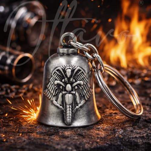 Image of OTTAVO Guardian Bell Keychain, Oxidized Copper, Tibetan Style, 5 cm Height, Good Luck Charm