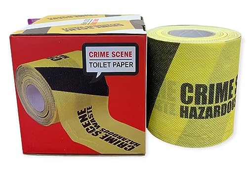 Hapros Caution Tape Crime Scene Funny Toilet Paper Roll, Halloween