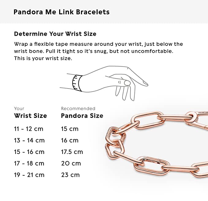Pandora ME Link Chain Bracelet - 14k Rose Gold-Plated Bracelet for Women - Compatible ME Charms - Features 3 Connectors - Made Rose - Gift for Her - 20.5 cm, No Gift Box4