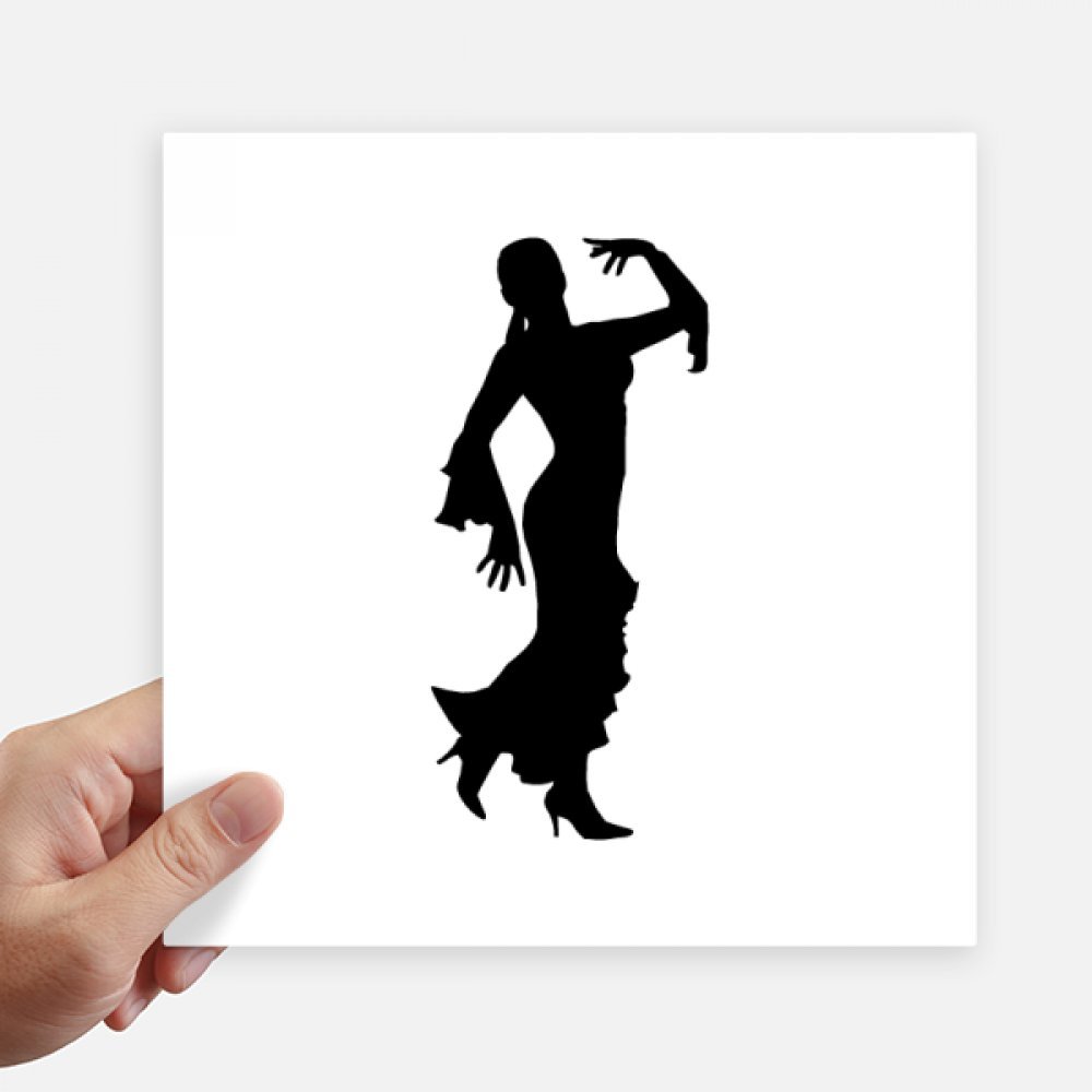 Pegatinas bailarín cuadrado DIYthinker de 20 cm para pared y maleta pack de 4