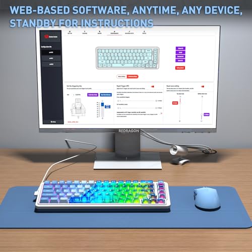 K709 HE Tastiera da Gioco Cablate a Scatto Rapido, Meccanica 8K con Interruttore Magnetico POM, Design Flottante Brevettato, US Layout - Tastiera gaming - Immagine 5