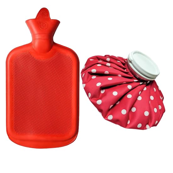 Image of Reusable Hot & Cold Bags for Muscle Relaxation, First Aid, Sports Injury, Pain Relief, Hot /Cold Therapy (Colours May Vary) (Rubber Hot Water Bag(2000ml) & Ice Cold Pack)
