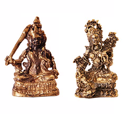 Purpledip Rare Miniature Statue Set Goddess Tara In 2 Different Poses, Unique Collectible Gift (11410) #TOP15