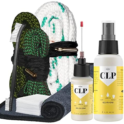 Qucship Gun Cleaning Kit 3 Gun Cobra Bore Cleaning Combo Kit & Gun Oil, | .357 Cal .38 Cal 9mm | .223 Cal 5.56mm | 12 Gauge Barrel Snake with Brush Cleaning Combo Kit for Rifle, Pistol & Shotgun Cover