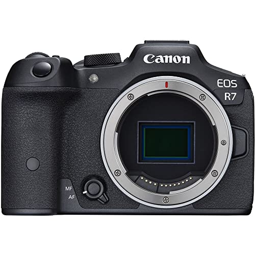 Image of Canon EOS R7 Mirrorless Camera | 32.5MP APS-C Sensor, 4K 60p Video, Fast Autofocus, in-Body Stabilization for Wildlife & Sports Photography | Includes RF 75-300mm Lens, EF-EOS R Adapter, Tripod Grip