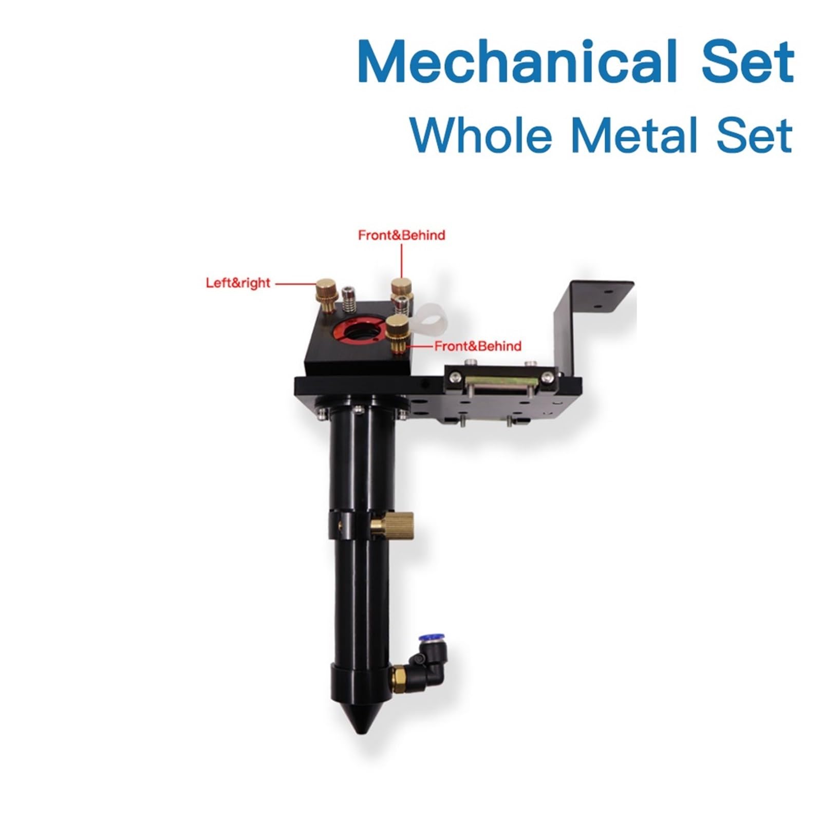 CO2 Laser Metal Parts Transmission Laser Head Mechanical Components for DIY CO2 Laser Engraving Cutting Machine(Whole Metal Set)