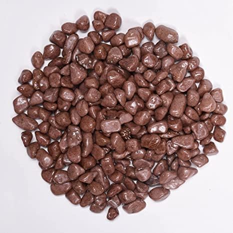 WoohomePebbles for Decoration Indoor & Outdoor Plants Pot Garden Table Home Decor Vase Fillers Aquarium (Colour - Brown Pebbles Stone | Weight - 500 Grams)-image-49
