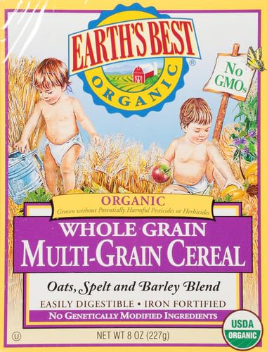 Earth'S Best 023923900028 Organic Baby Food, Organic Whole Grain Multi-Grain Baby Cereal, Non-Gmo, Easily Digestible And Iron Fortified Baby Food thumb #1