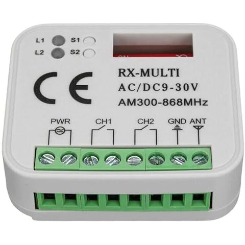 Receptor universal de 2 canales compatible con mandos Nice Cover