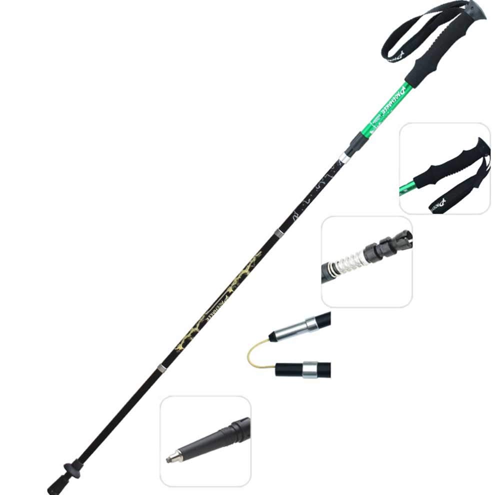 Bastones De Senderismo Aleación De Aluminio para Aviación, 280 G Ultraligero, con Velcro, Muñequera De Nylon Ajustable, Longitud Ajustable Libremente para El Alpinismo