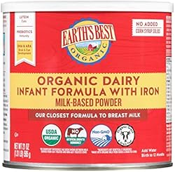Earth's Best Organic Dairy Infant Powder Formula with Iron, Omega-3 DHA and Omega-6 ARA, 21 oz