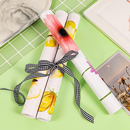 Fanshiontide 3 Sheets Wheelie Bin Stickers, Self Adhesive Sunflower Colorful Flower and Butterfly Dustbin Sticker Waterproof Vinyl House Decorative Stickers Bin Labels for Cars Wall, Door, Bin, Fridge