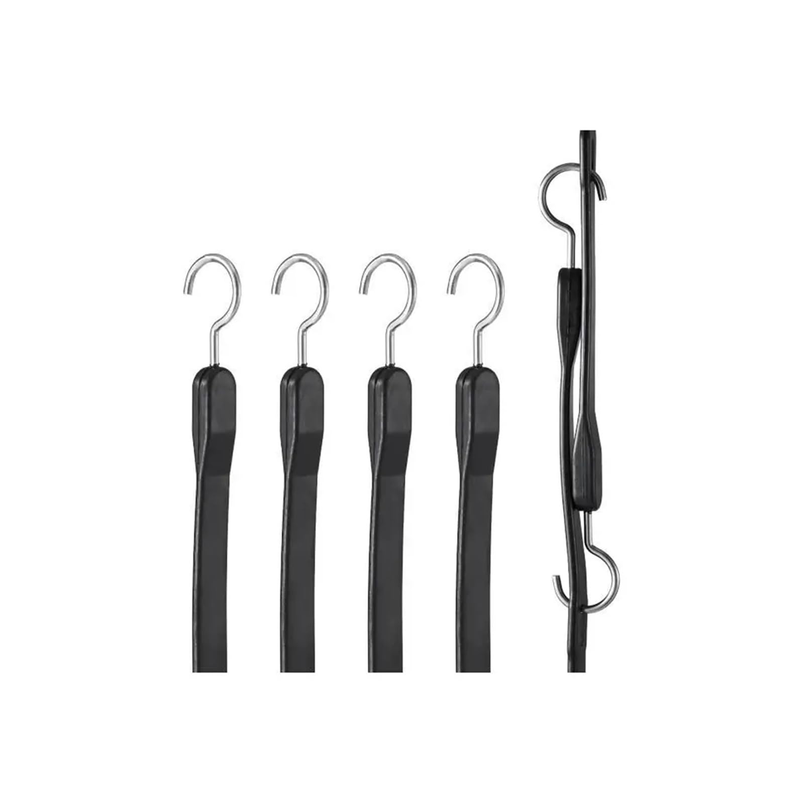Cinghia di fissaggio, 4 corde elastiche elastiche con ganci a S in acciaio, for biciclette piatte, for auto, bagagli, portapacchi, camion.