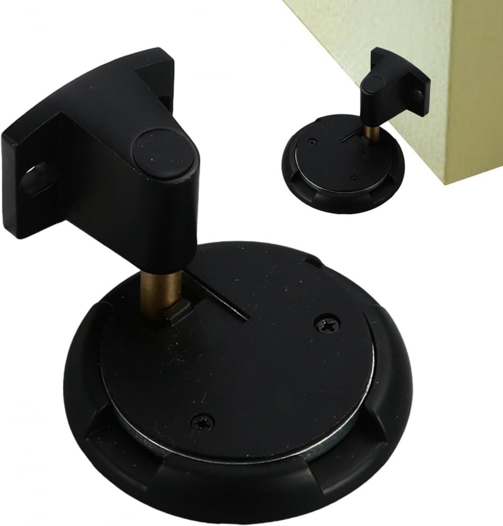 Support de porte réglable en hauteur avec butée magnétique mécanique sans perçage robuste